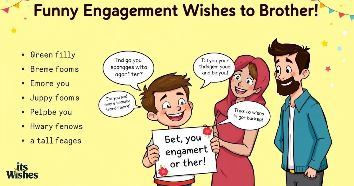 Funny Engagement Wishes to Brother