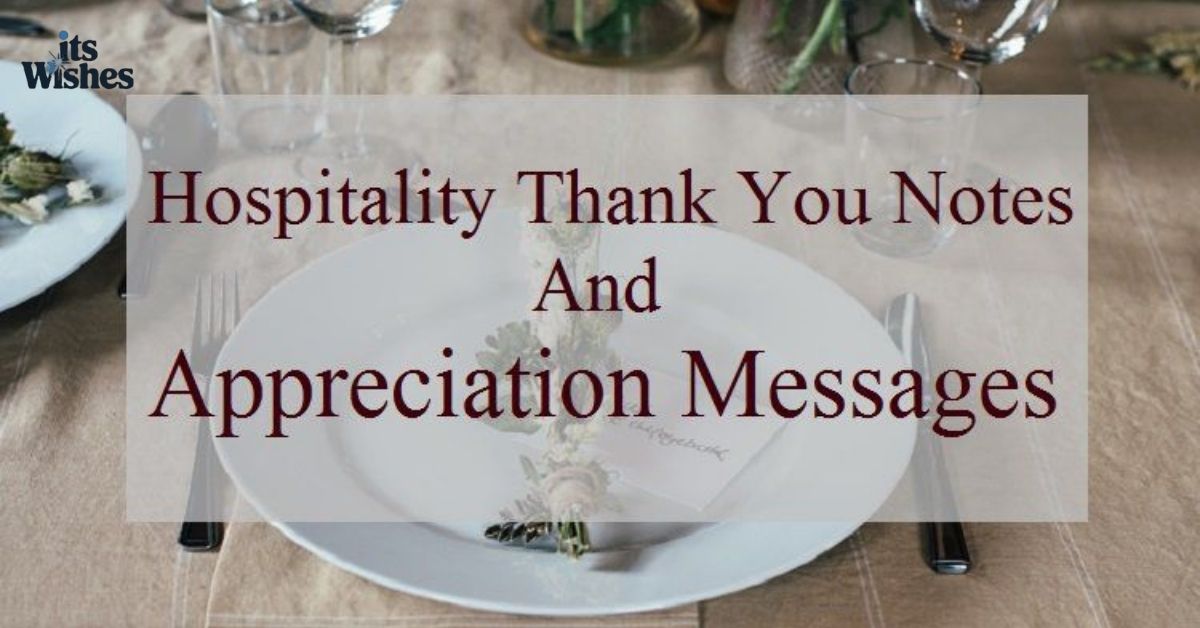 Thank You Notes for Dinner and Hospitality
