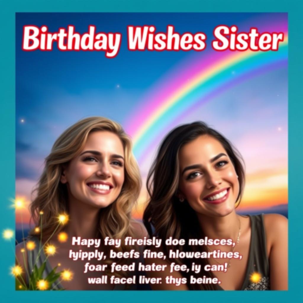 Touching Birthday Wishes for Your Sister