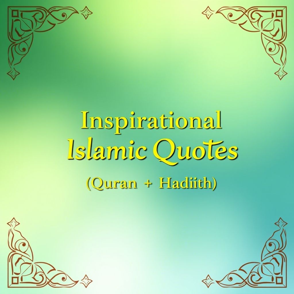 Inspirational Islamic Quotes (Quran + Hadith)