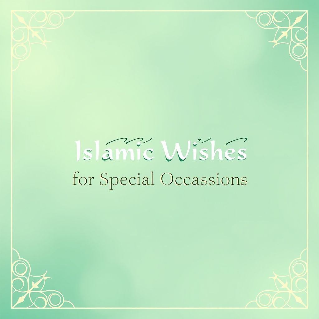 Islamic Wishes for Special Occasions
